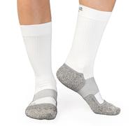 Orthosleeve WC4 Wellness Care Socks, Light Gradient Compression, Soft, Moisture Wicking, Crew Socks, L, White
