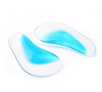 Orthotic Arch Pads, Gel Flat Foot Wedge Shoe Insert, Orthotic Shoe Transparent Adhesive Arch Pad - Arch Support Insoles Fits for Flat Feet Plantar Fasciitis by Pedimend (1 Pair)