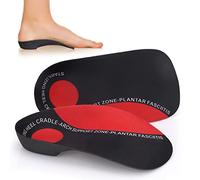 Orthotic Insoles, 3/4 High Arch Support Shoe Inserts Insoles for Women and Men, Flat Feet, Over-Pronation, Heel Pain, Heel Spur (9-12 UK Red&Black