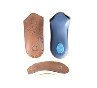 Orthotic Insoles, High Arch Support Plantar Fasciitis X/O Valgus Foot Arch Light Leather Insoles, Soft And Comfortable Relieve Feet Recovery Feet Pain, For Women Men, Reduce Muscle Fatigue(Brown one p