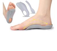 Orthotic Insoles Narrow 3/4 Length High Performance Comfort Fit Weak & Fallen Arches Flat Feet & Plantar Fasciitis Arch Support Gray 35-39