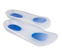 Orthotics 3/4 length silicone insoles plantar fasciitis metatarsalgia (Medium 6.5-8.5)