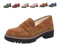 Orthoture-Orthopedic Platform Loafers, Orthoture Womens Round Toe Walking Shoes Slip on Comfort Casual Fashion Shoes (Brown, Adult, Women, 5.5, Numeric, UK Footwear Size System, Medium)