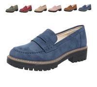 Orthoture-Orthopedic Platform Loafers, Orthoture Womens Round Toe Walking Shoes Slip on Comfort Casual Fashion Shoes (Blue, Adult, Women, 5, Numeric, UK Footwear Size System, Medium)