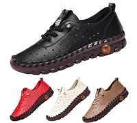 Orthova Ultra Comfortable Orthopaedic Platform Shoes,Handmade Casual Mom Shoes Round Head Non-Slip Breathable Walk Shoes (Black-B,43)