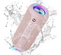Ortizan Bluetooth Speaker, Bluetooth Box with LED Light, Portable Mini Music Box with Hands-Free Function, IPX7 Water Protection and 360° Surround Sound, Wireless Outdoor Speaker with AUX, TF