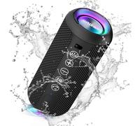 Ortizan Bluetooth Speaker, Speakers Wireless Bluetooth 5.3,IPX7 Waterproof, 24W Stereo Sound, 30H Playtime, RGB Light, TF Card