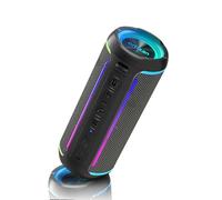 Ortizan Bluetooth Speaker, Wireless Speakers With LED Light, Bluetooth 5.3, 30H Playtime, Portable Speakers with 40W Enhanced Bass, IPX7 Waterproof Outdoor Speaker for iPhone Travel Sport