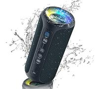 Ortizan Bluetooth Speakers, Portable Wireless Stereo Speaker - IPX7 Waterproof, 40W Loud Sound, Dual Pairing, Deep Bass, LED Light, Bluetooth 5.3, for Home/Shower/Outdoor/Beach, Gifts for Adult, Navy
