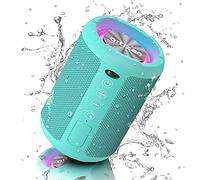Ortizan Wireless Bluetooth Speaker with Light, Portable Mini Speakers Rich Bass, Bluetooth 5.0 & Built-In Mic, 15 hours Playtime, IPX6 Waterproof Speakers with Dual Pairing, Loud Speaker