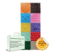 ORTO NATURE 10-Piece Sensory Massage Puzzle Play Mat-Interlocking Orthopedic Floor Tiles & Textured Sensory Mats for Kids & Adults (Morning Miracle)