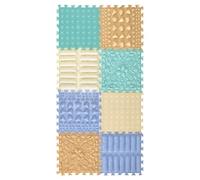 ORTO NATURE 8-Piece Sensory Massage Puzzle Play Mat - Interlocking Orthopedic Floor Tiles & Textured Sensory Mats for Kids & Adults (Soft Pastel)