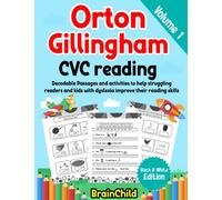 Orton Gillingham CVC Reading. Decodable Passages and activities to help struggling readers and kids with dyslexia improve their reading skills. 6-7 years. Volume 1