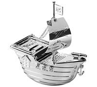 Orton West Unisex Pirate Ship Money Box - Silver