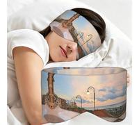 Ortona City Print Blackout Blindfold Reversible Broad Strap Sleep Eye Cover Travel