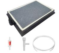 Ortonia Flat Sintered Air Stone Brick, 1 Pack 3x4.5in Aquarium Diffuser Plate