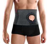 ORTONYX Abdominal Ostomy Belt for Men and Women, Post-Operative Care After Colostomy ileostomy Surgery, Adjastable Stoma Bag Hole/Black L-XXL