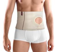 ORTONYX Abdominal Ostomy Belt for Women and Men, Post-Operative Care After Colostomy ileostomy Surgery, Adjastable Stoma Bag Hole/Beige S-M