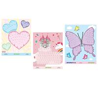 Ortopad® Girls Reward Poster Pack, includes 3 posters, Hearts/Castle/Butterfly