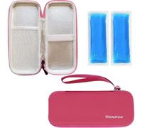 OrtoPrime Cooler for Insulin Cold X2 Gels Included Insulin Holder - Isothermal Insulin Cold 12H Fridge Travel Insulin - Portable Medicines Fridge for Diabetics 12H, pink, Insulin Case