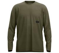 Ortovox - 185 Merino Patch L/S - Merino shirt size L, dark wild herbs