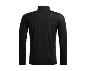 Ortovox 185 Rock'N'Wool Zip Neck Men's Black Raven Men’s Sweater XL