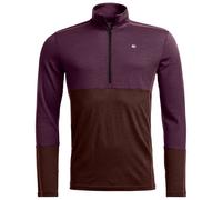 Ortovox - 185 Rock'N'Wool Zip Neck - Merino base layer size XXL, purple/brown