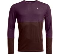 Ortovox - Haut technique manches longues en laine de mérinos - 185 Rock'N'Wool LS M Dark Wild Berry for Men in Wool - Size L - Burgundy Burgundy L