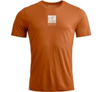 Ortovox - Lightweight technical hiking T-shirt - 120 Cool Tec Abstract T-shirt M Bristle Brown for Men in Wool - Size L Brown L