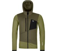 Ortovox - Men's Merino wool Hooded Fleece - Fleece Grid Hoody M Wild Herbs for Men in Wool - Size L - Khaki Khaki L