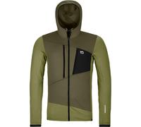 Ortovox - Men's Merino wool Hooded Fleece - Fleece Grid Hoody M Wild Herbs for Men in Wool - Size M - Khaki Khaki M