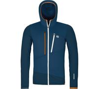 ORTOVOX Unisex Fleece Grid Hoody M Sweatshirt, Deep Ocean, XL EU Blue