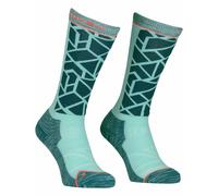 Ortovox - Women's Merino wool Socks - Ski Tour Comp Long Socks W Dark Pacific for Women in Wool - Size 39-41 - Green Green 39-41