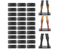 ORTREE Figure Stands,Toy Support Holder Display Stand with Peg,Compatible with 1/12 Scale Mavel Legends Series/Gi Jeo Classified Series/D C/Mo tu Figures,Black Square,Pack 30