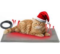 Ortri Cat Heating Pad for Bed Warming: Large Electric Heated Mat for Pets 30"x13.77" Self-Warming Heat Blanket for Small Dogs Kittens Animal Houses with Removable Washable Cover for Indoor Barn Use