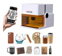 Ortur R1 5000mW Portable Laser Engraver and Cutter, Class 1 Foldable Laser Engraver, Exquisite Gift Box Packaging, APP Control Laser Engraver for Wood, Leather, Glass (White)