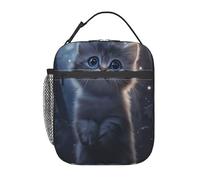 Ortydoxa Cute Cat Insulated Lunch Bag for Adult Portable Lunch Box for Office, Gym, Hiking & Travel