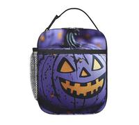 Ortydoxa Halloween Pumpkin Insulated Lunch Bag for Adult Portable Lunch Box for Office, Gym, Hiking & Travel