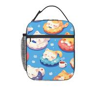 Ortydoxa Swimming Ring Cat Insulated Lunch Bag for Adult Portable Lunch Box for Office, Gym, Hiking & Travel