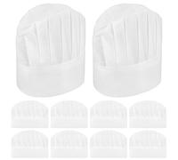 oruola 10 Pack Kids Chef Hat,Paper Chef Hats for Kids,Disposable Childrens Chefs Hat,Perfect for Hibachi Parties, Baking, and Cooking, White