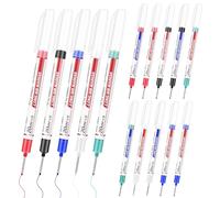 Oruola 10 Pcs Long Nib Marker,20 mm Deep Hole Marker,Marksman Marking Tool,Construction Pens for Woodworking Hardware Decoration Construction,Multi-Purpose Colored Waterproof