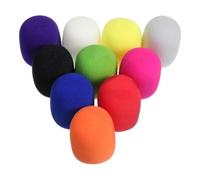 Oruola 10Pcs Microphone Cover Foam,Mic Cover for Microphones,Thick Colorful Wireless Microphone Covers,Reusable Mic Covers for Most Handheld Microphones for Karaoke DJ (10 Colors)