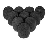 Oruola 10pcs Microphone Cover Foam,Thick Black Microphone Foam Cover, Reusable Mic Covers to Prevent Saliva Splashes and Dust from Entering The Mic for Most Handheld Microphones for Karaoke DJ
