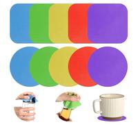 oruola 10pcs Rubber Jar Opener,Jar Openers for Arthritis Hands,2 Sizes Jars Opener Gripper Pad for Seniors with Weak Hands,Reusable Silicone Rubber Grippers for Opening Jars