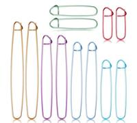 Oruola 12pcs Stitch Holders for Knitting,Knitting Stitch Holders,Colorful Zinc Alloy Yarn Crochet Holder,Crochet Accessories Set for DIY Blankets,Scarves,Sweaters,and More