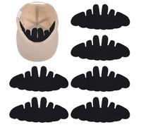 oruola 15 Pcs Baseball Cap Inserts for Shape,Hat Shaper Insert,Caps Shaper,Cap Protector with Unique Cave Design,Washable Reusable Hats Liner Sweat Protection for Baseball Caps, Sun Hats, Black