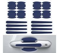 oruola 16pcs Clear Car Door Handle Protector,Silicone Car Door Protector,Non-Marking Auto Door Handle Protective,Cars Door Handle Protective Sticker-Anti-Scratches,Easy Application (Blue)