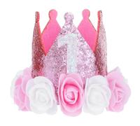 oruola 1st Birthday Hat,First Birthday Hat,Baby Girl 1st Birthdays Crown Hats Decorations,Rose Gold Glitter Birthdays Party Hats,Princess Tiara Crowns Accessories for Party Props