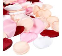 oruola 200 Pcs Roses Petals for Bedroom,Fake Rose Petal,Rose Petals,Pink,White,Red,Gold,4 Colors Flower Petal for Wedding Bridal Shower Decor Aisle Scatter Dinner Table Party Decor