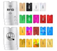 oruola 25pcs Credit Card Holder RFID Blocking,RFID Card Holder,19 Credit Card Protector and 6 Blocking Sleeves Passport Holder,Colorful Card Blocker for Contactless Cards for Women Men